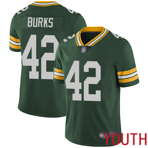 Green Bay Packers Limited Green Youth 42 Burks Oren Home Jersey Nike NFL Vapor Untouchable